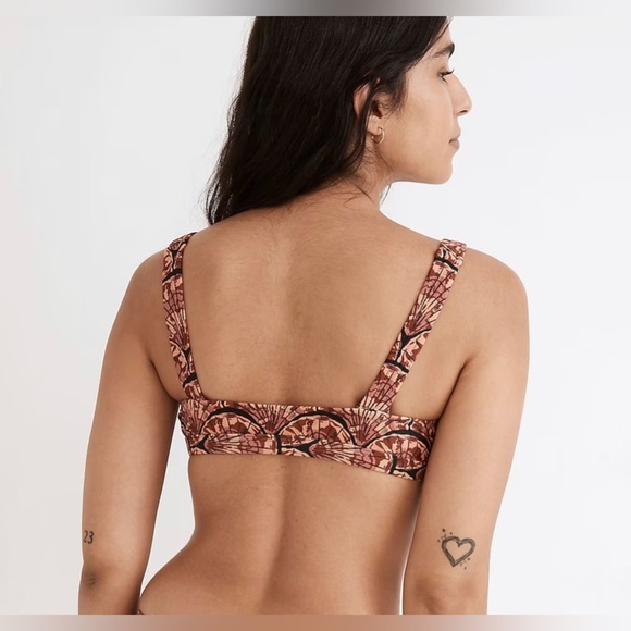 🤩NEW MADEWELL- Second Wave Balconette Bikini Top in Painted Seashells - Picture 5 of 9